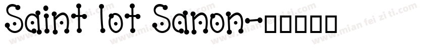 Saint lot Sanon字体转换